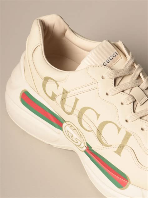 rhyton gucci leather sneaker|Gucci rhyton sneaker sale.